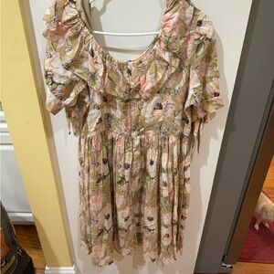 Floral Ruffle Womens Dress
